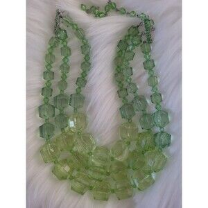 Tarina Tarantino Triple Strand Lucite Cubes Green